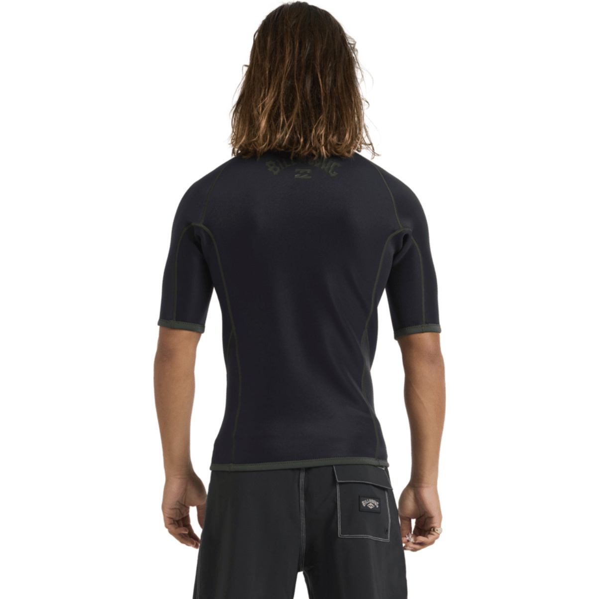 2026 Billabong Mens Absolute Short Sleeve Neoprene Top ABYW900105 - Forest